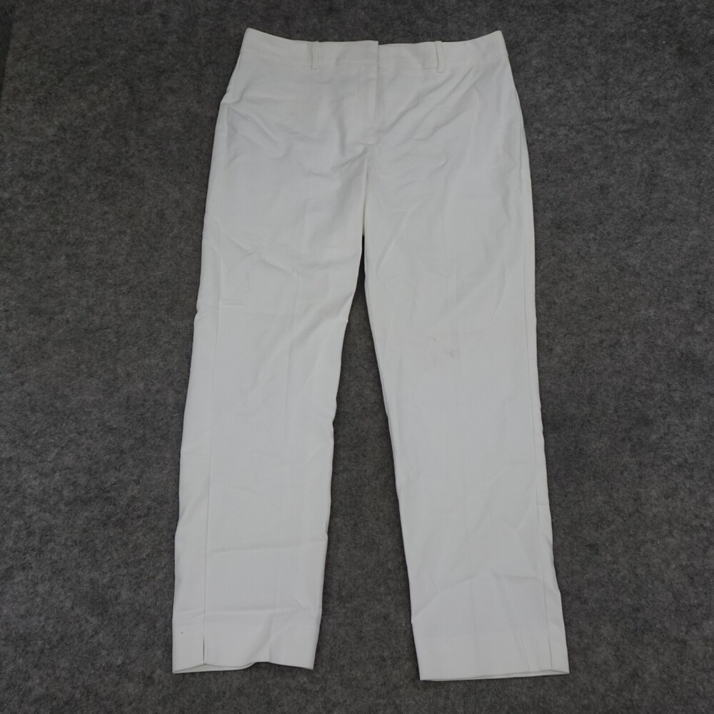 White House Black Market Pants Womens 10 White Slim Ankle Stretch WHBM
